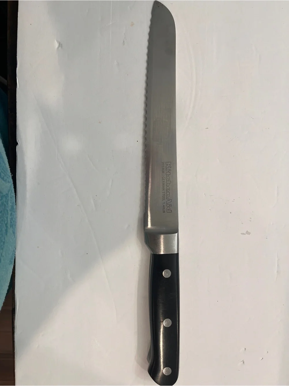 KitchenAid Stainless Steel Serrated Bread Knife with Black Handle